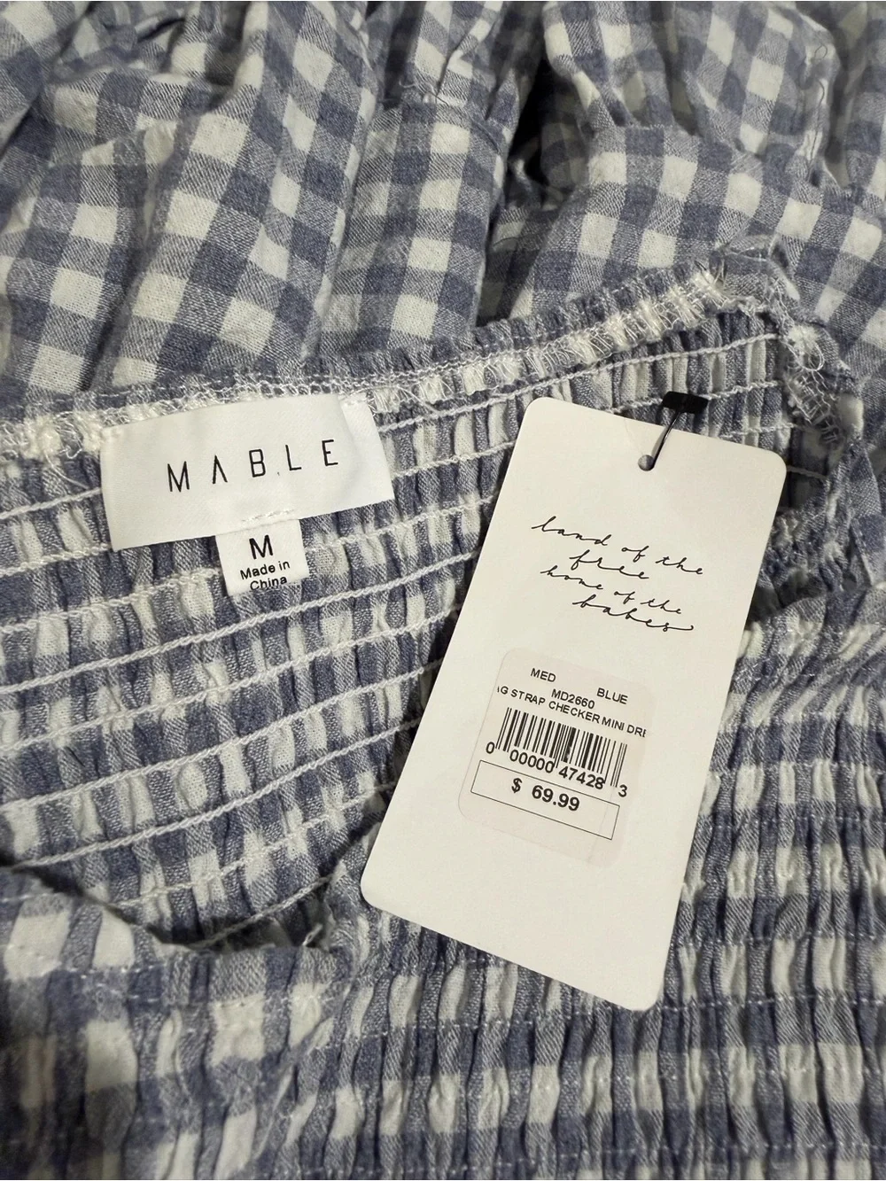 Mable blue white
